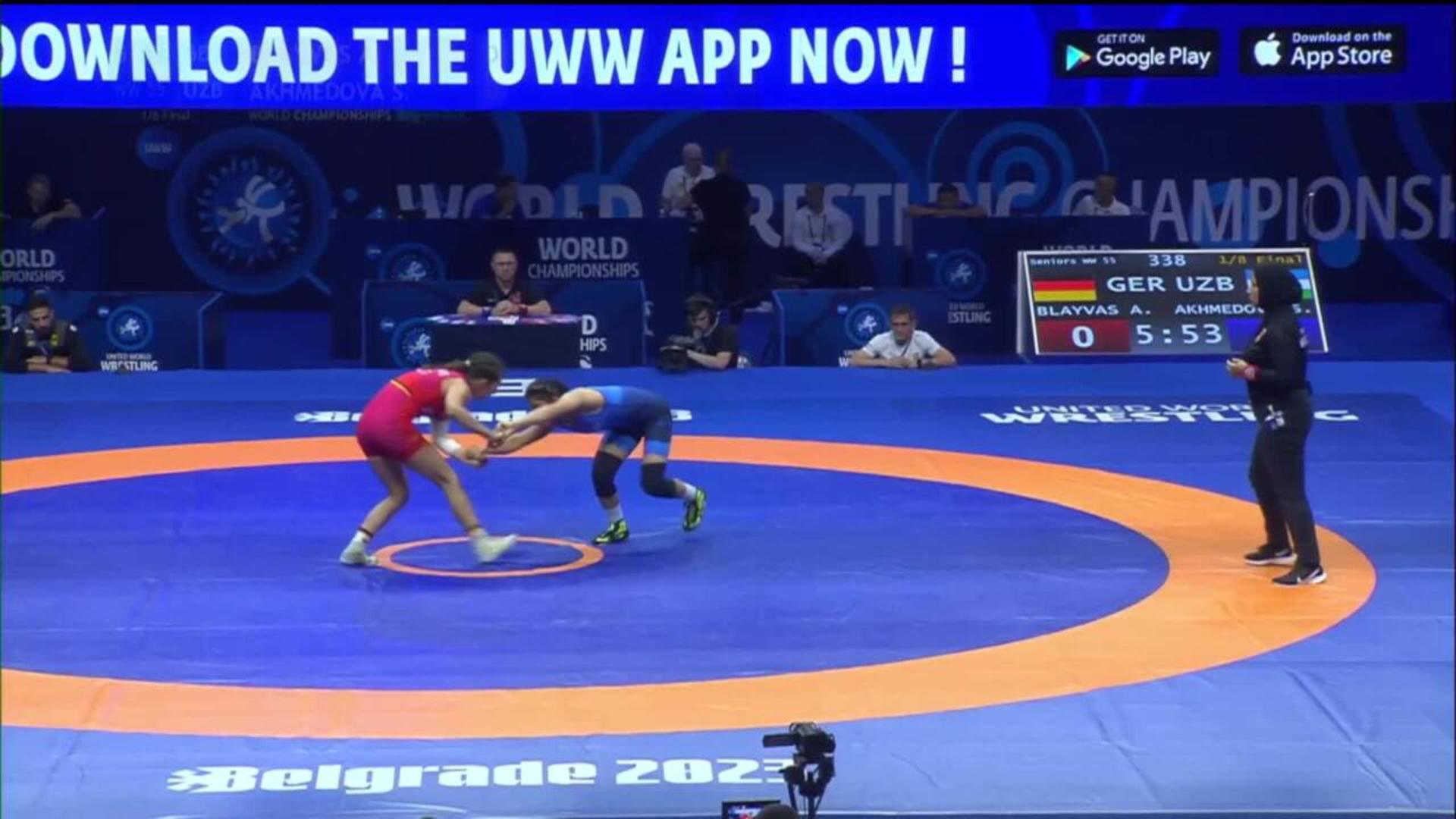 Anastasia BLAYVAS (GER) vs. Shokhida AKHMEDOVA (UZB) | Seniors World ...