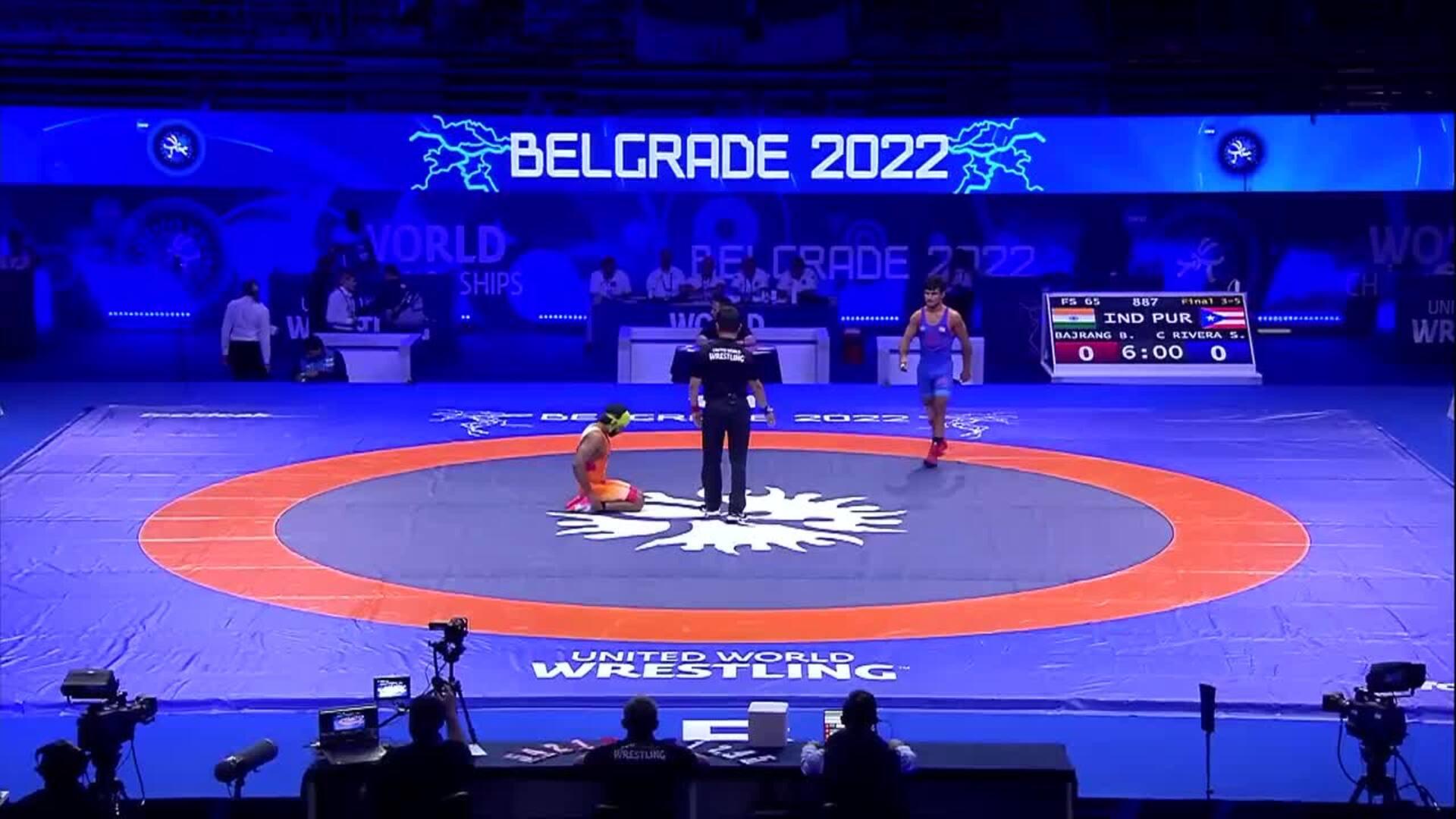 Bronze Medal • FS 65Kg • Bajrang BAJRANG (IND) vs. Sebastian C RIVERA (PUR)