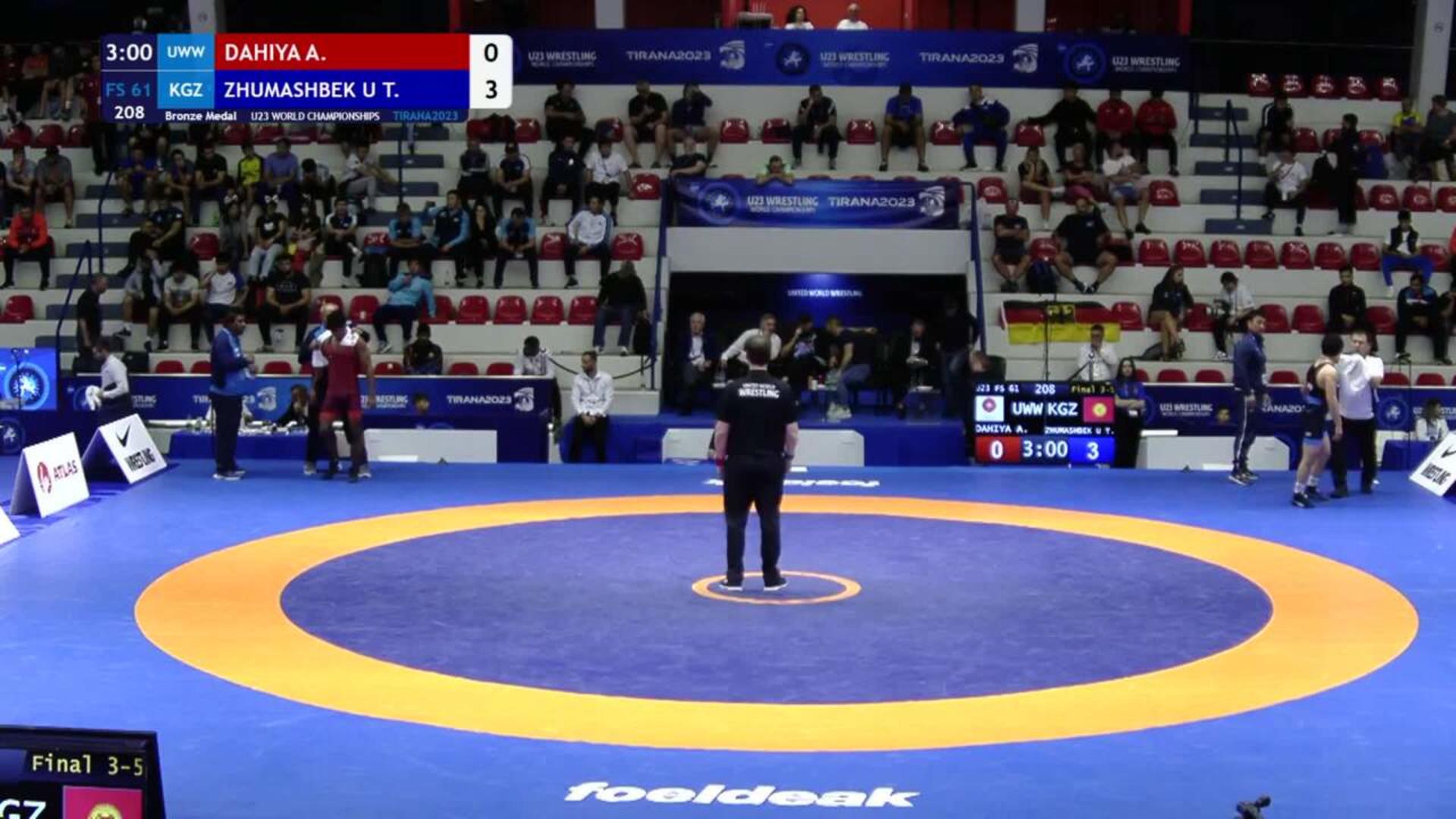 Akash DAHIYA (UWW) vs. Taiyrbek ZHUMASHBEK UULU (KGZ) U23 World