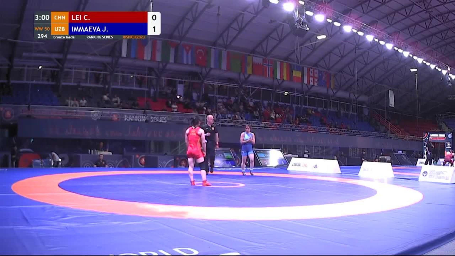 Bronze Medal • WW 50Kg • Chun LEI (CHN) vs. Jasmina IMMAEVA (UZB)