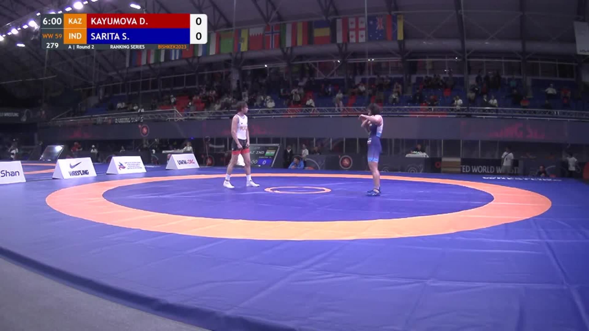 A | Round 2 • WW 59Kg • Diana KAYUMOVA (KAZ) vs. Sarita SARITA (IND)