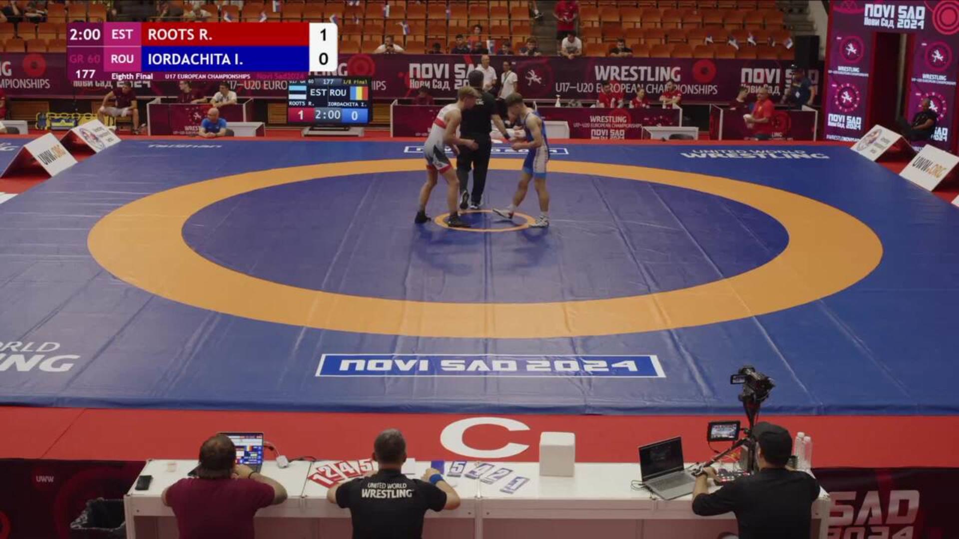 Robin ROOTS (EST) vs. Ioan IORDACHITA (ROU) | U17 EUROPEAN ...