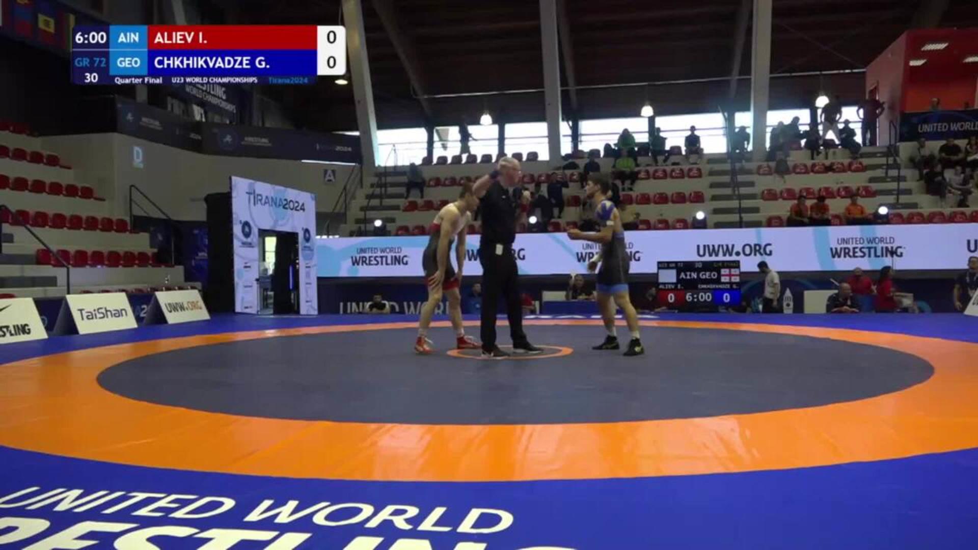Imran ALIEV (AIN) vs. CHKHIKVADZE (GEO) 2024 U23 World