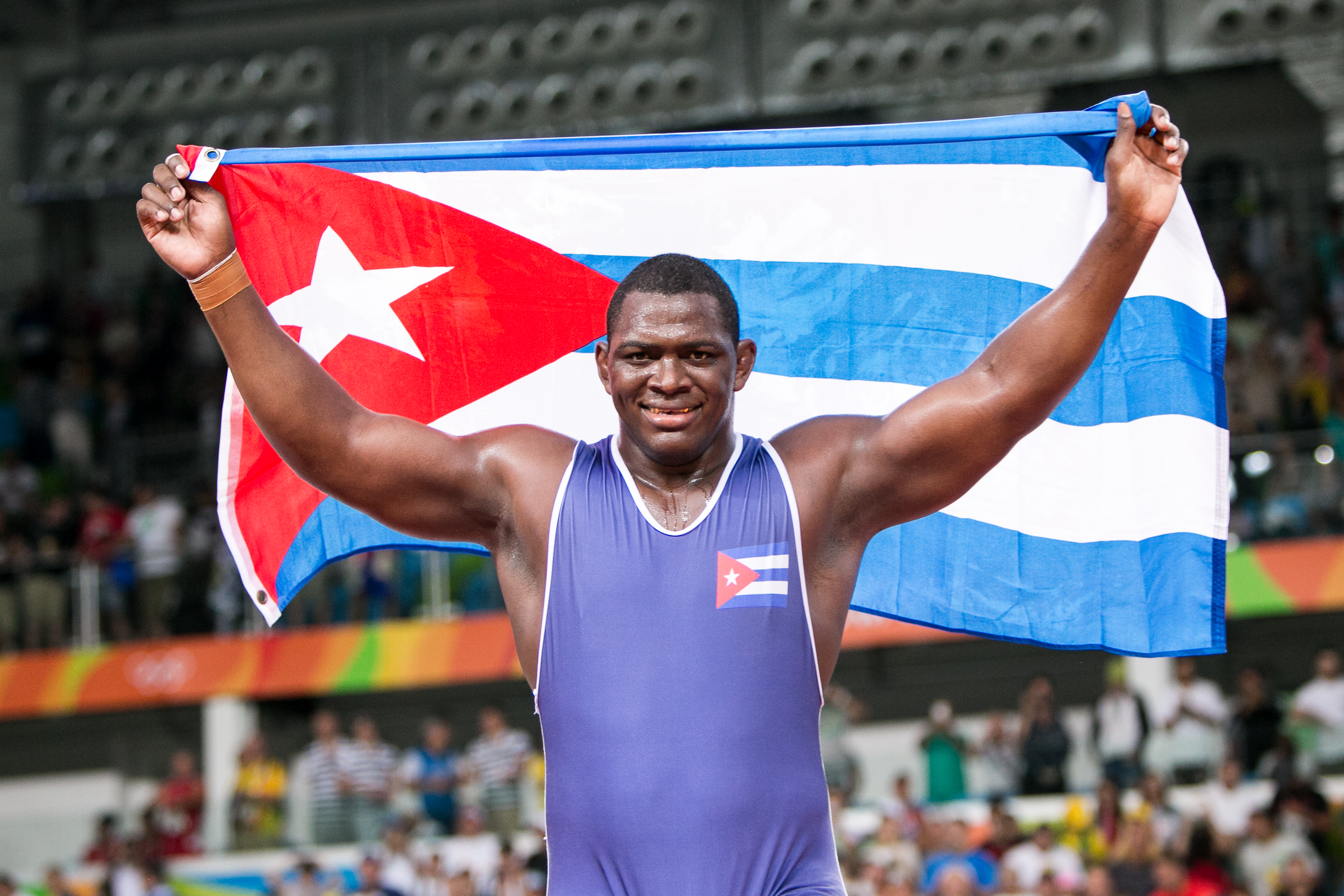 Mijain LOPEZ NUNEZ (CUB) won his third straight Olympic Games gold
