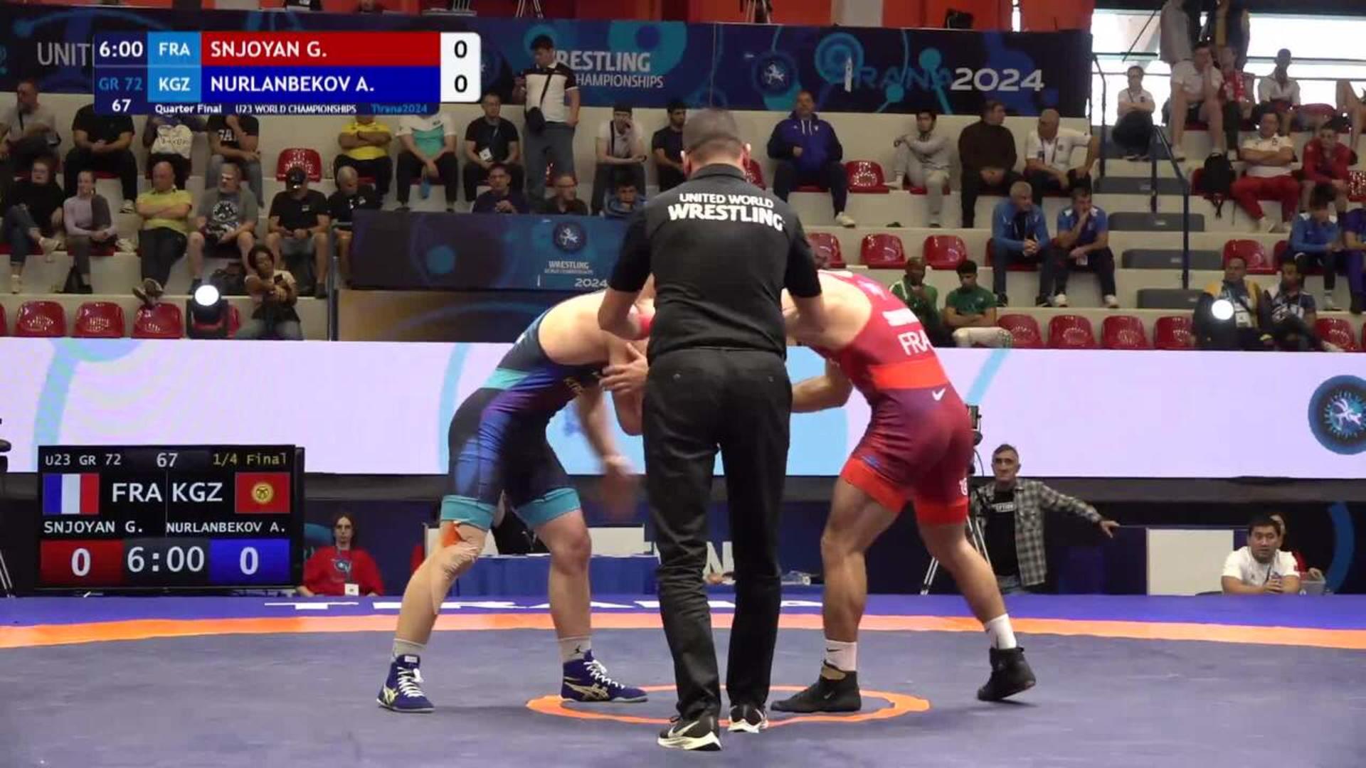 Gagik Mishai SNJOYAN (FRA) vs. Adilkhan NURLANBEKOV (KGZ) 2024 U23