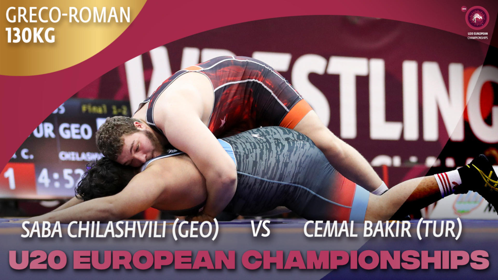 Cemal Yusuf BAKIR (TUR) vs. Saba CHILASHVILI (GEO) | U20 EUROPEAN ...