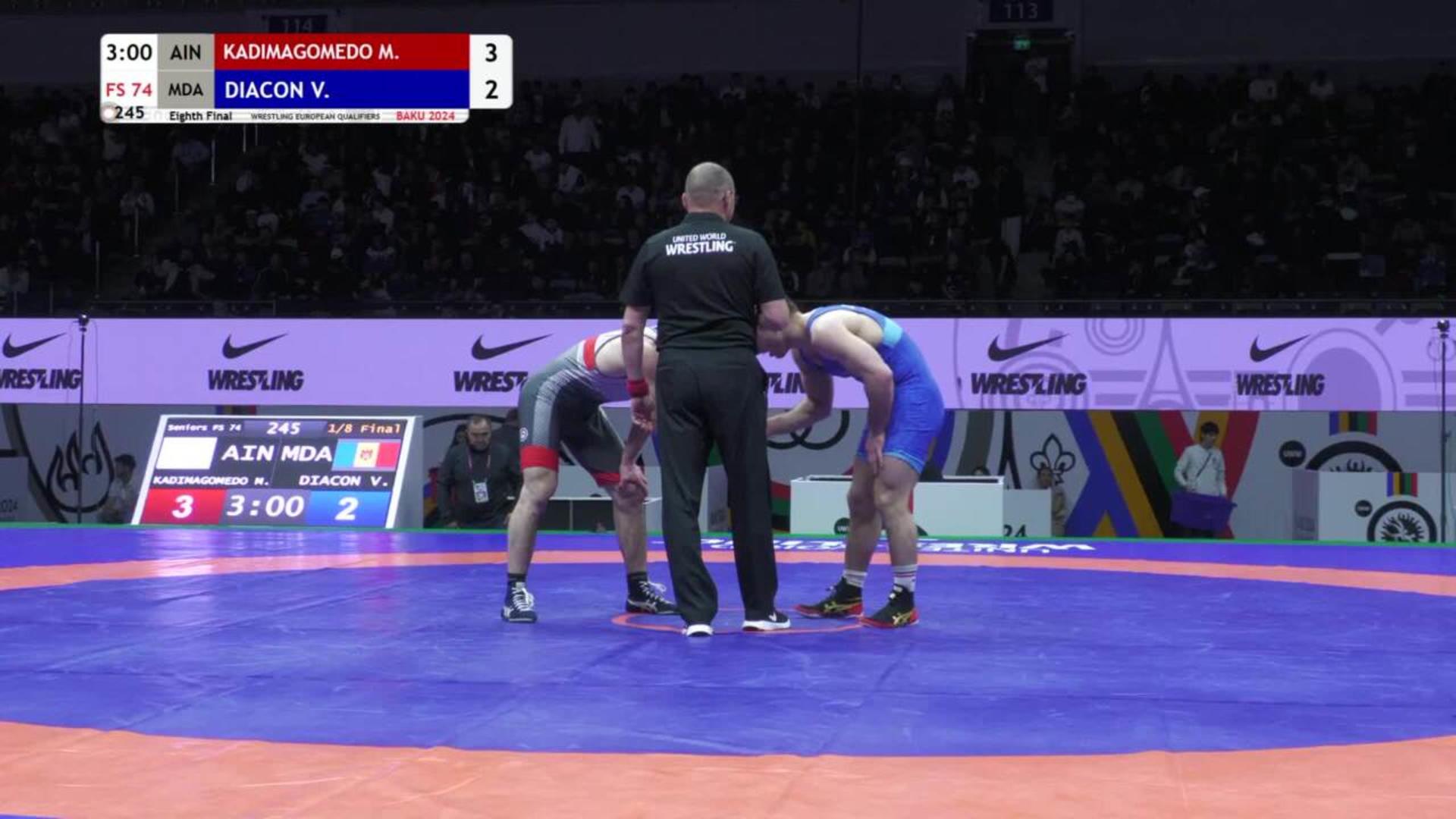 Magomedkhabib KADIMAGOMEDOV (AIN) Vs. Vasile DIACON (MDA) | Wrestling ...