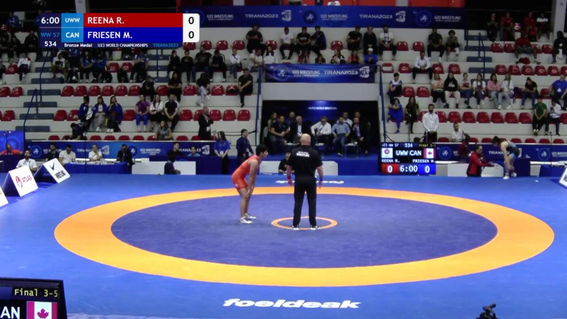 Reena REENA (UWW) vs. Mia Katherine FRIESEN (CAN) U23 World
